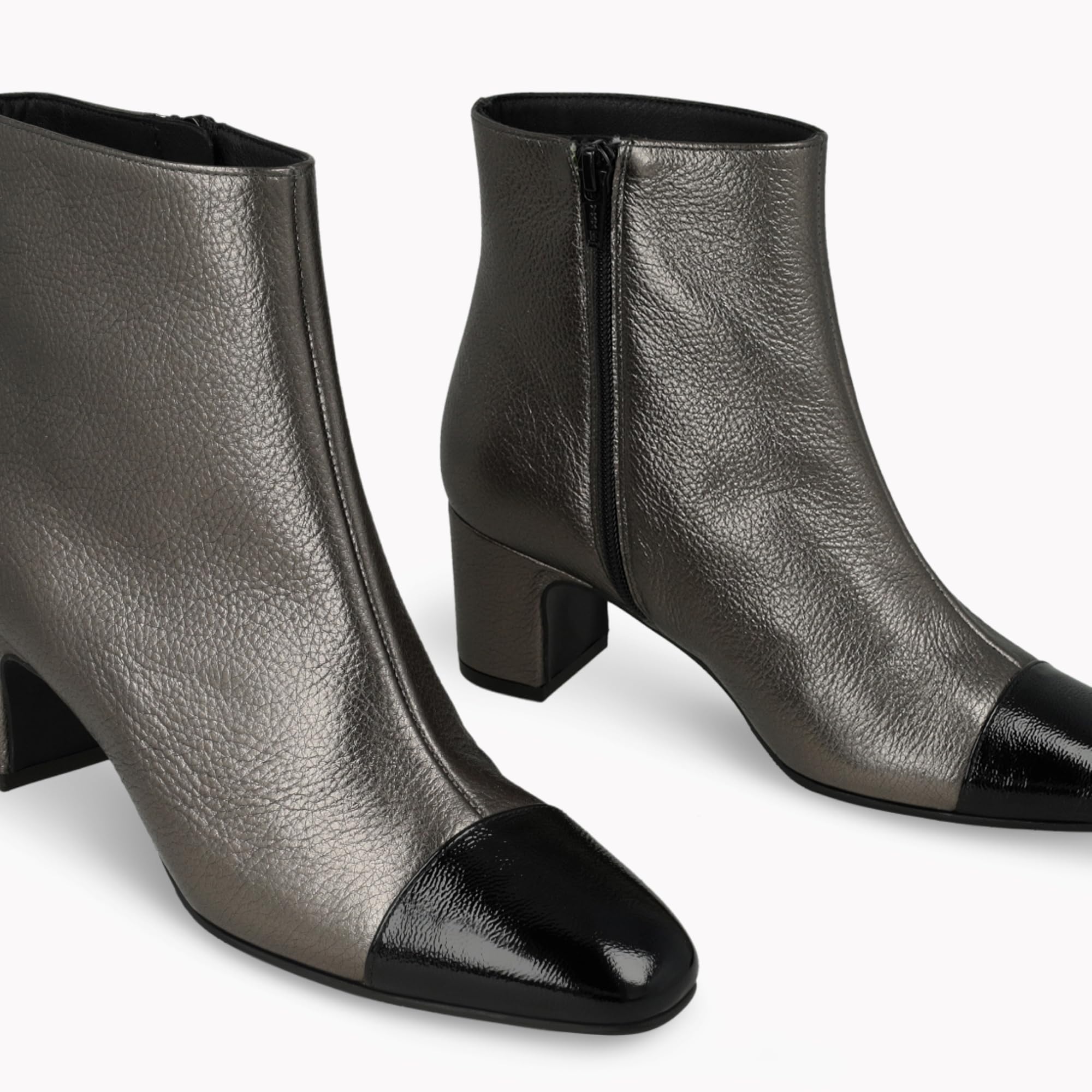 LODI RISCO bottines grises cuir véritable