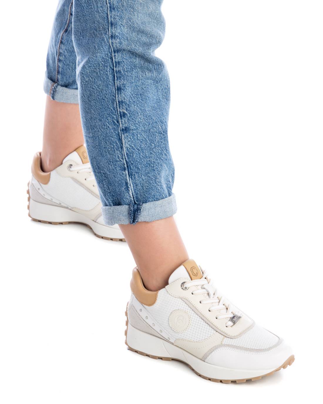 Carmela 16069902 basket cuir blanc clous pointure 35-41