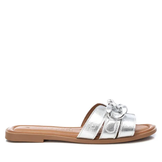 Carmela 16156902 sandale cuir argent plate