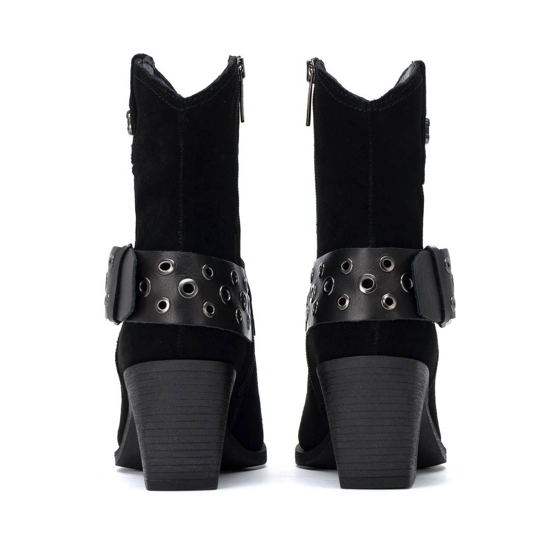 Carmela 16413203 bottine femme noire cuir talon moyen