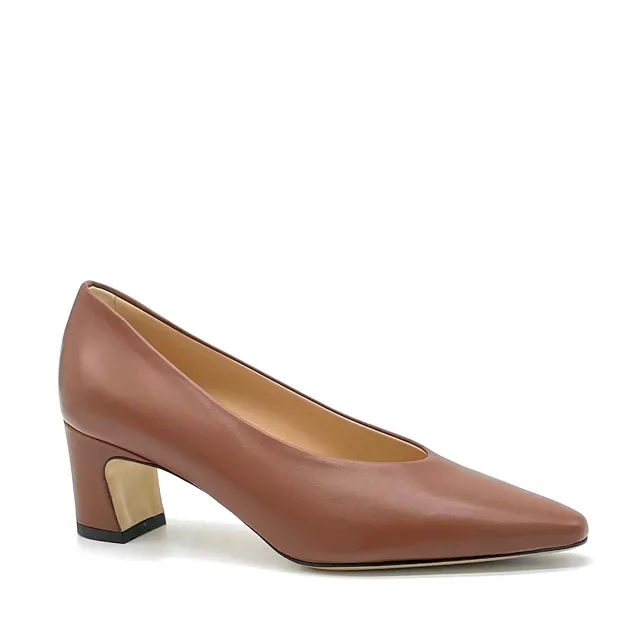 ELATA 56515 escarpins cuir cognac talon 5,5 cm