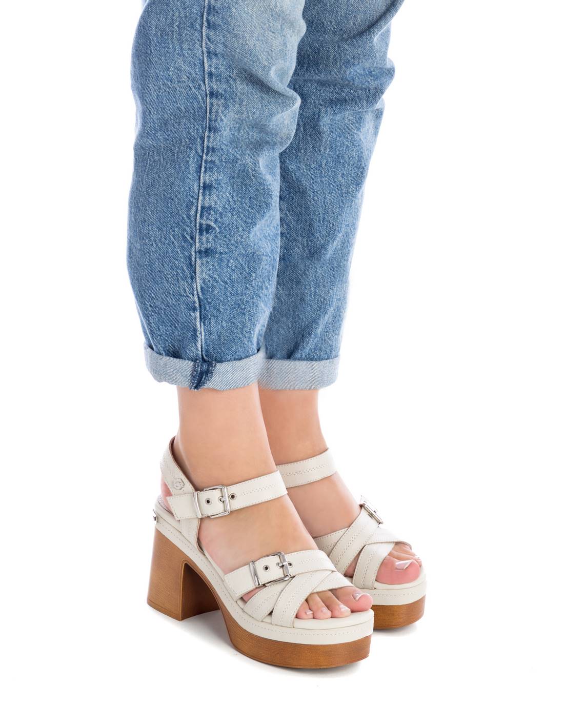 Carmela 16071804 sandales cuir blanc talon 10 cm