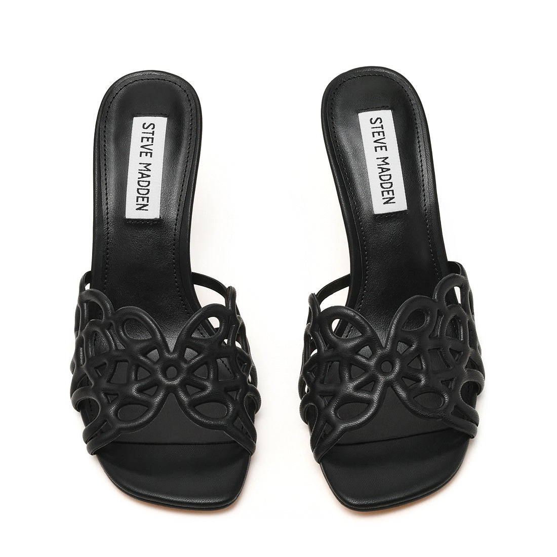Steve Madden Seesaw sandales noir cuir talon 8 cm