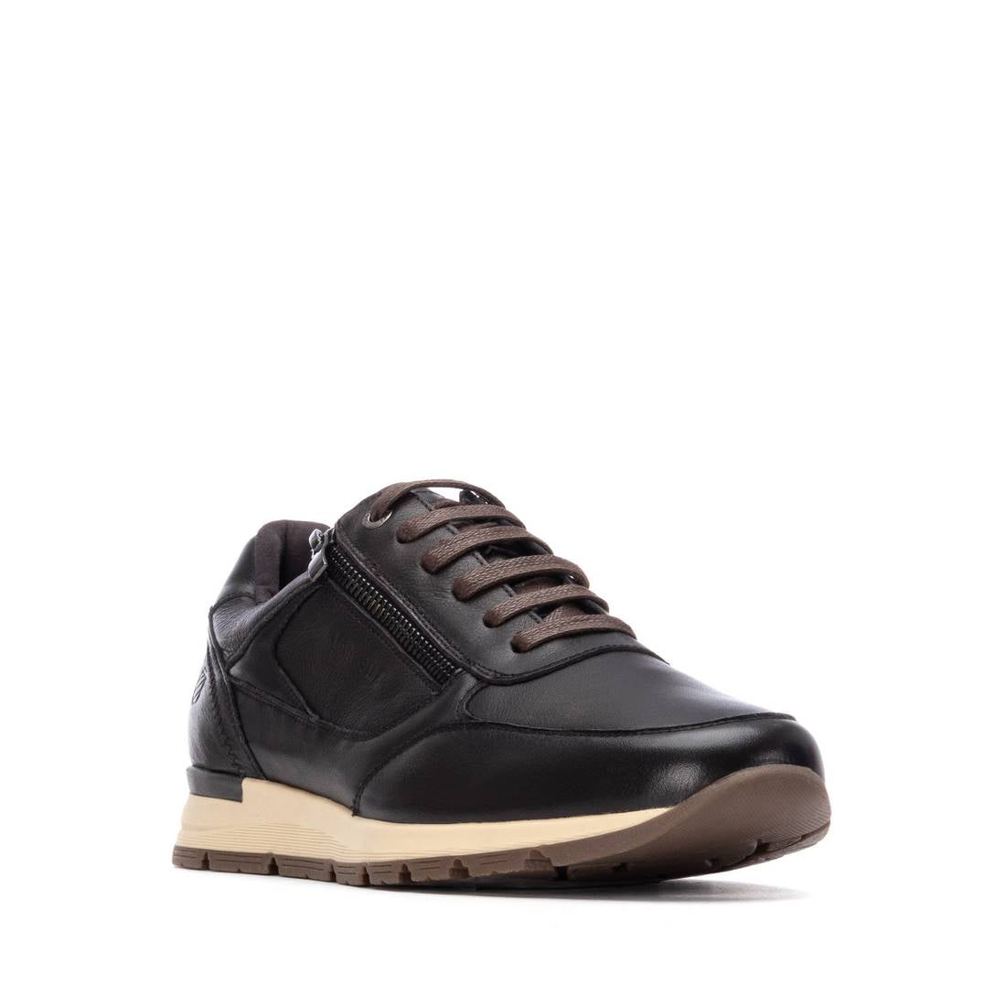 Carmela 16267701 baskets homme marron cuir zip