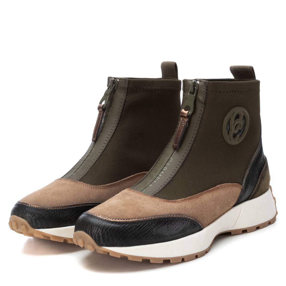 Carmela 16120404 basket montante femme vert textile