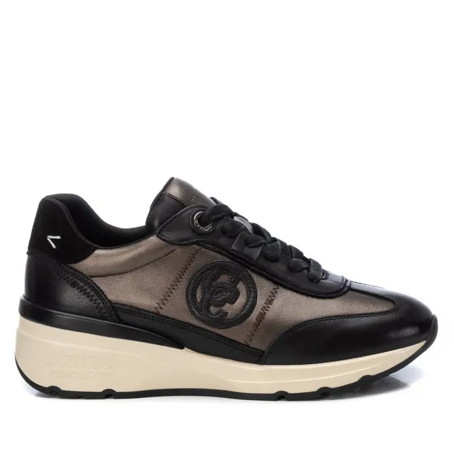 Carmela 16195501 basket cuir noire à lacets