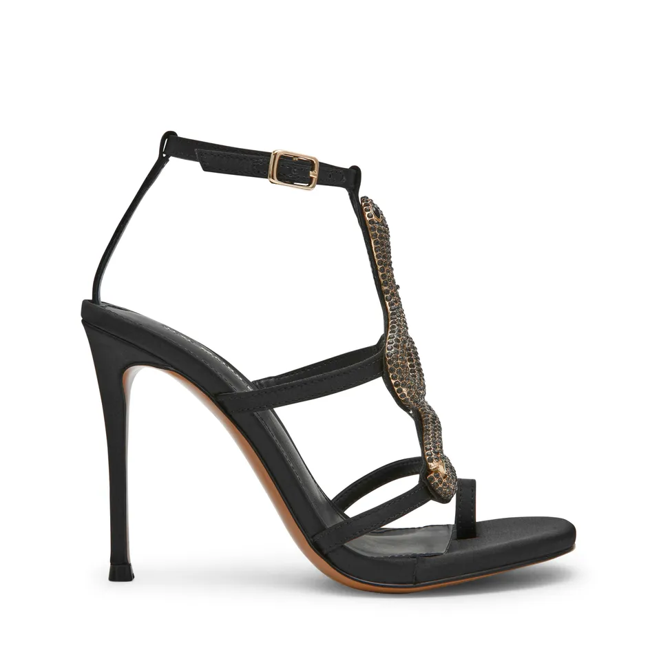 Steve Madden Python sandales noires strass talon 10,5 cm