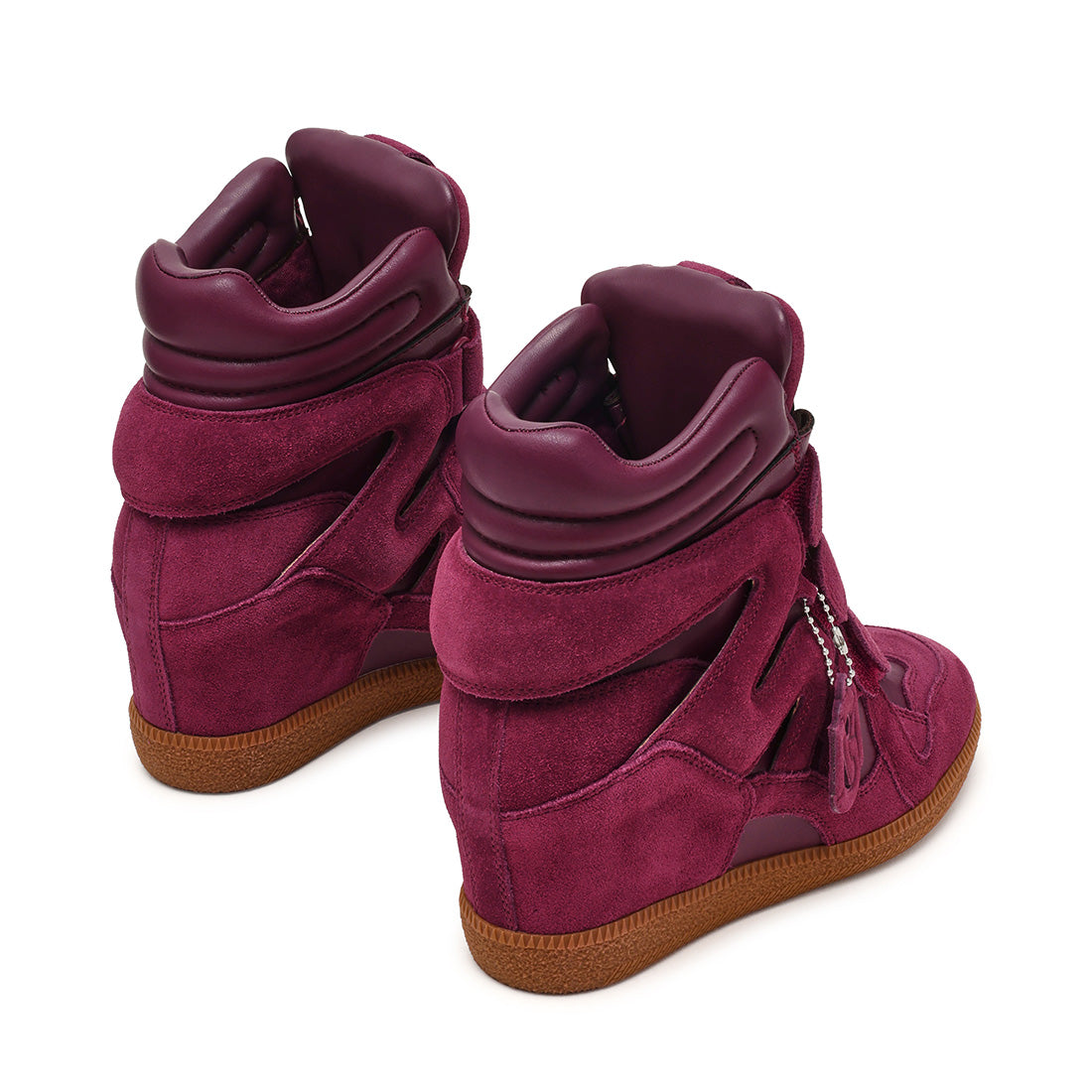 Steve Madden Mavis baskets montantes cerise daim