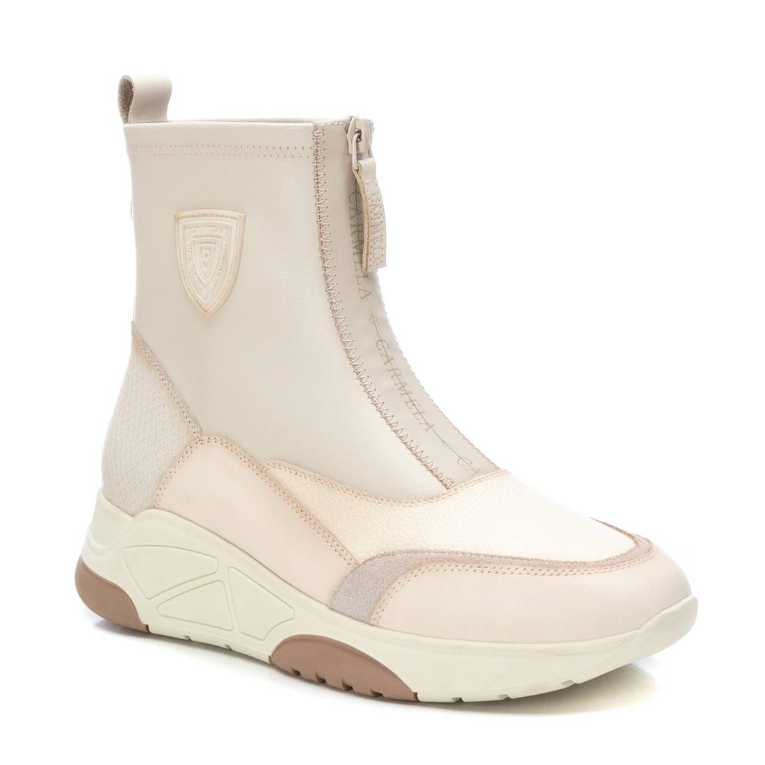 Carmela 16098601 basket montante femme blanc cuir véritable