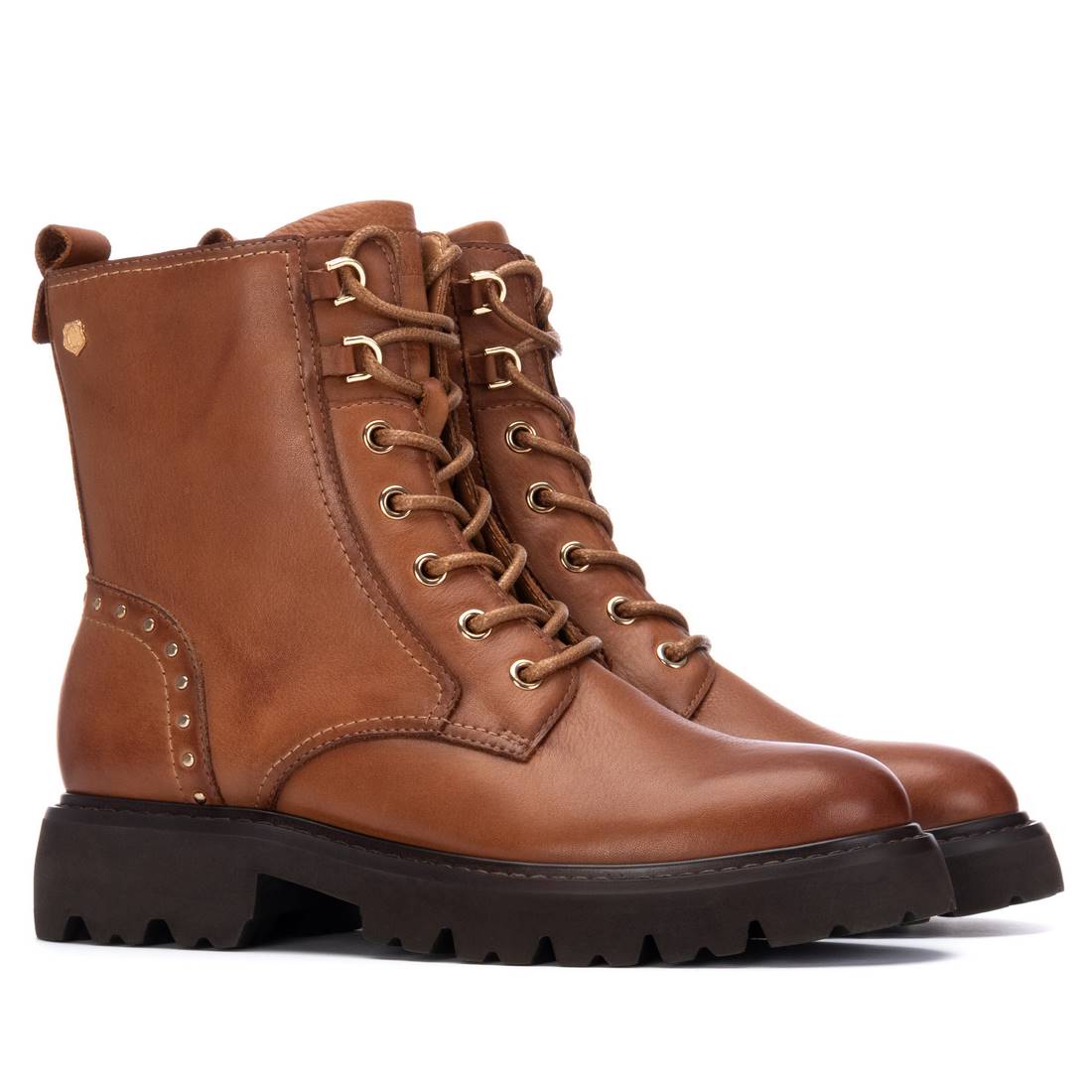 Carmela 16269001 bottine cuir camel talon lacets