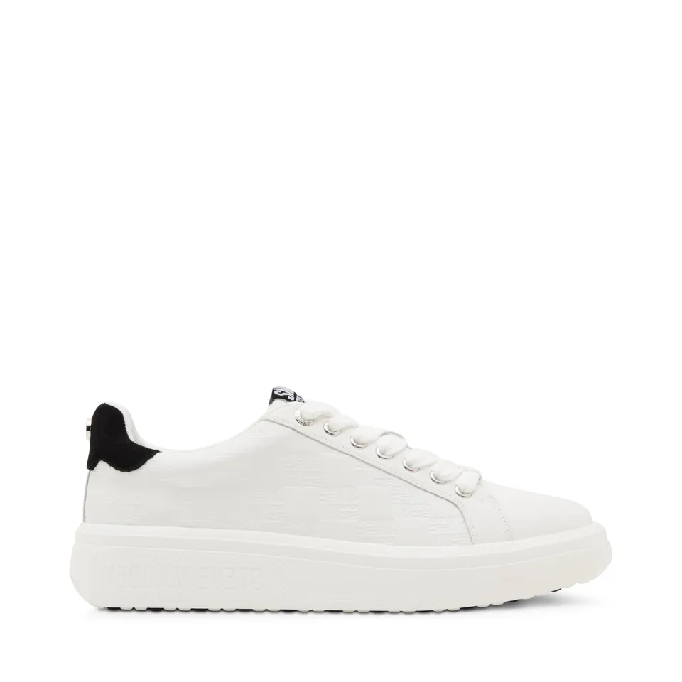 Steve Madden Razoredge baskets homme cuir blanc noir