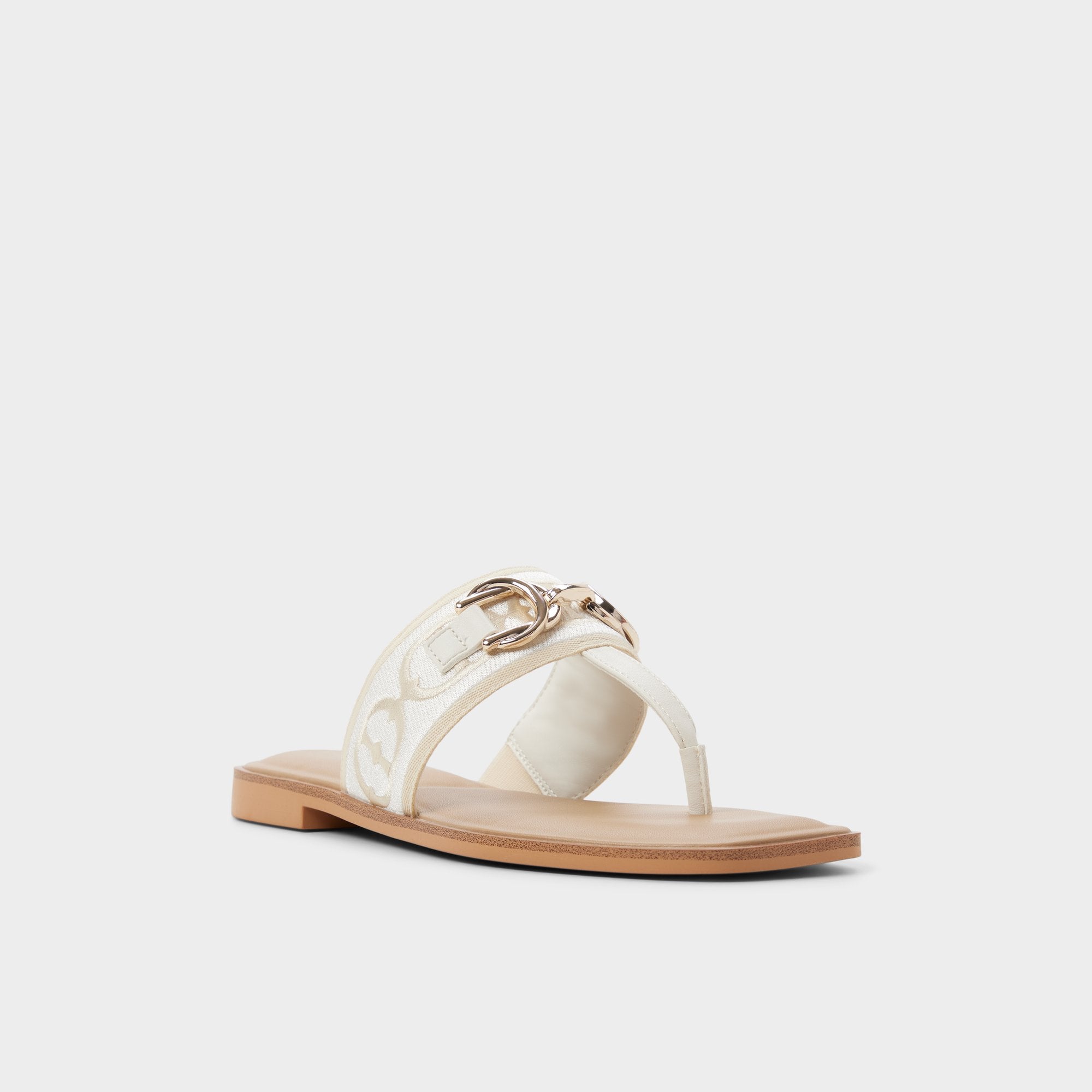 ALDO Coralynna ballerines toile monogramme bout carré