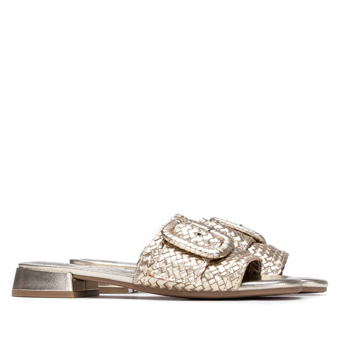 Carmela 16315207 sandale cuir dorée tressée