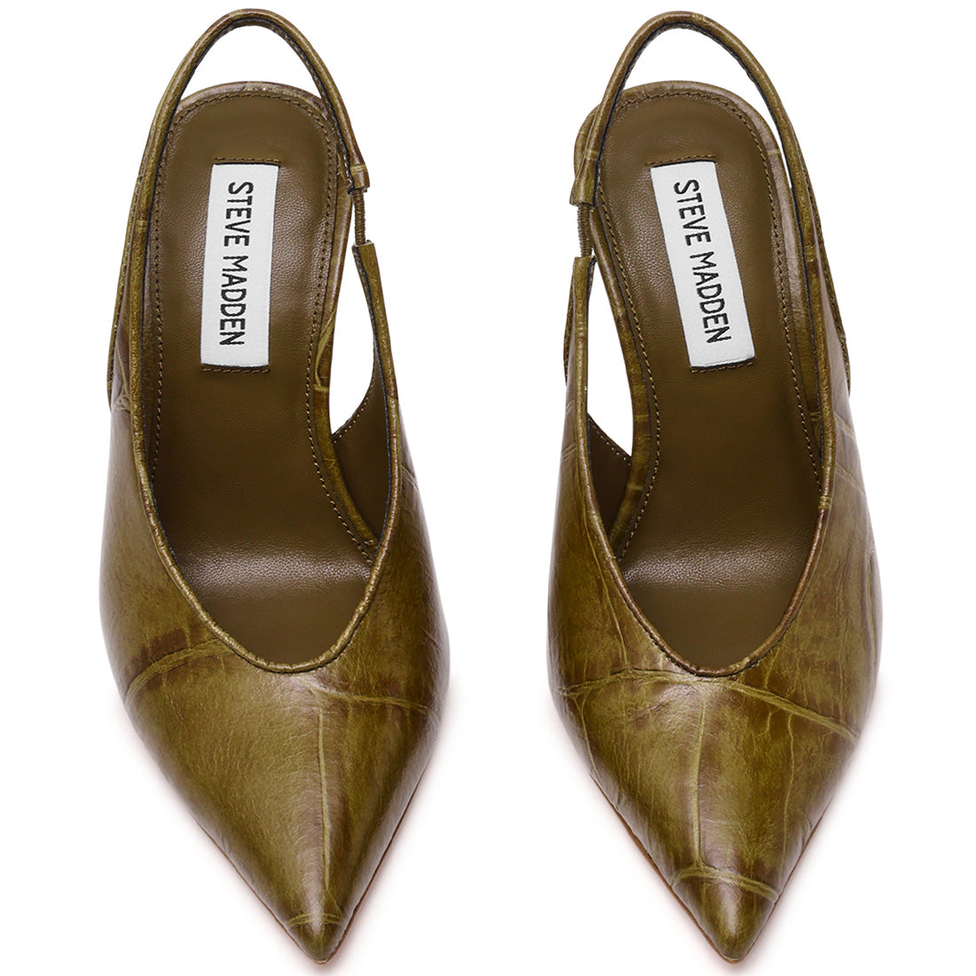 Steve Madden Andromeda escarpin vert croco 7 cm