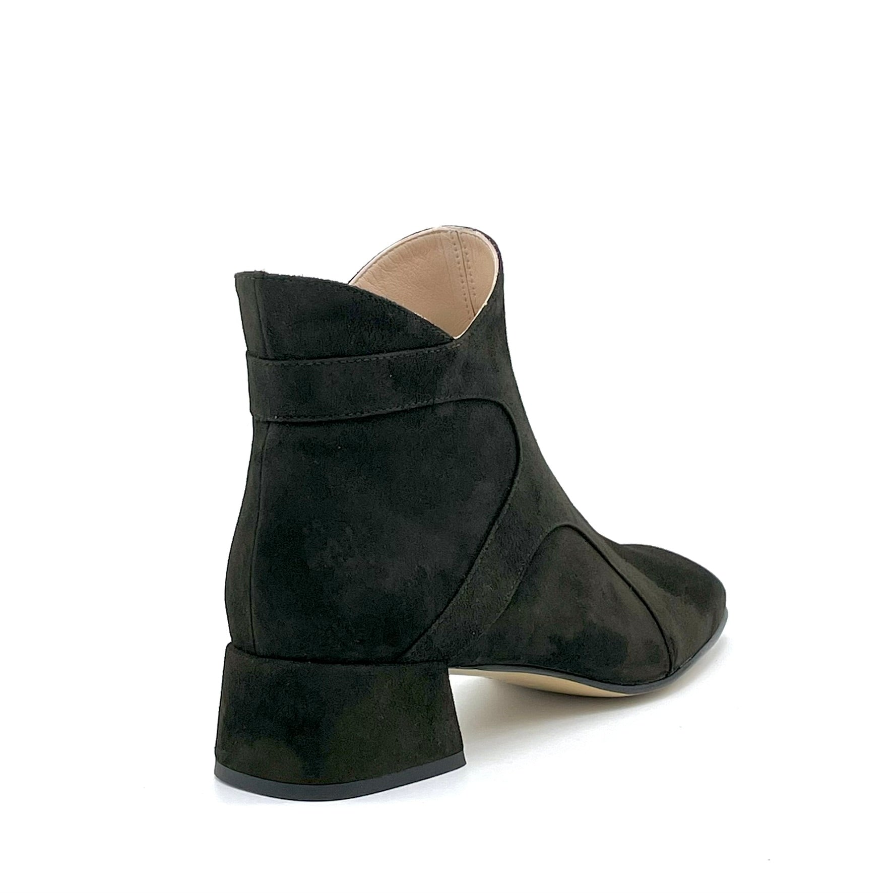 ELATA 55545 bottine suède vert foncé talon 3,5 cm