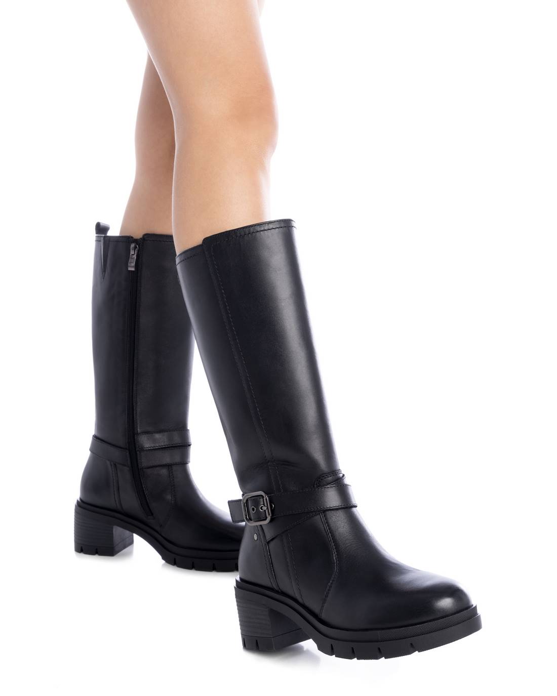 Carmela 161976 16197602 bottes motardes femme noir talon 7 cm