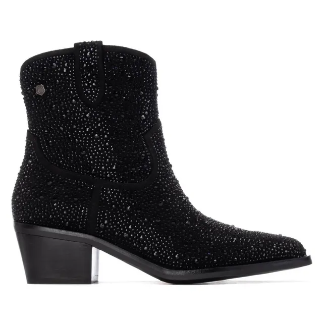 Carmela 16270501 bottine femme noir strass talon moyen
