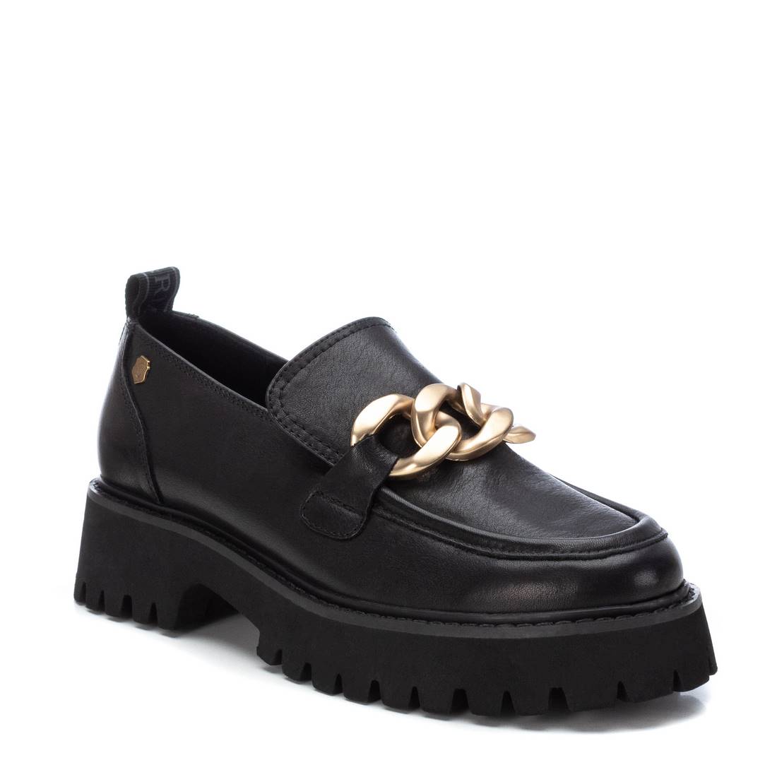 Carmela 16106101 mocassins cuir noir chaîne