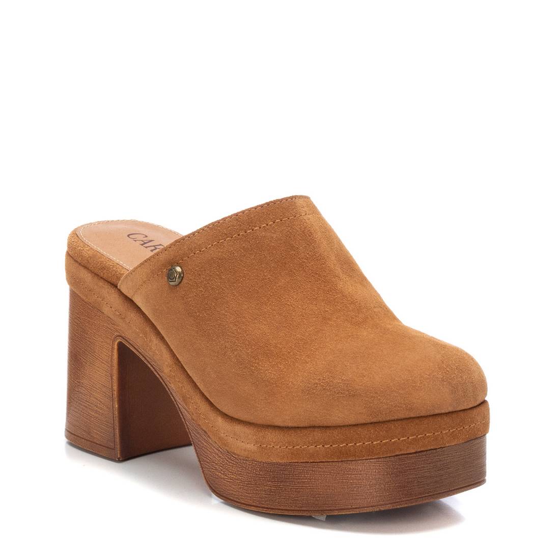 Carmela 16057003 sabots cuir marron talon 10 cm