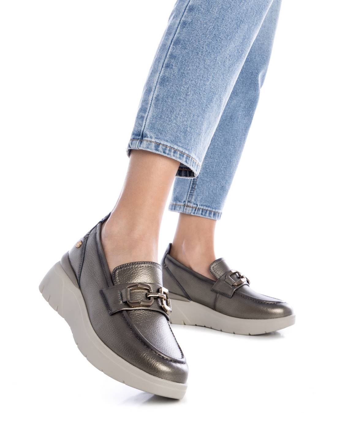 Carmela 16183703 mocassins cuir gris semelle sport
