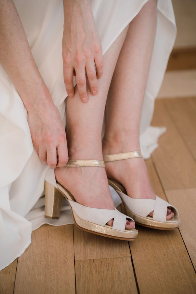 Dessine Moi Un Soulier Salomé salomés velours blanc cassé 37