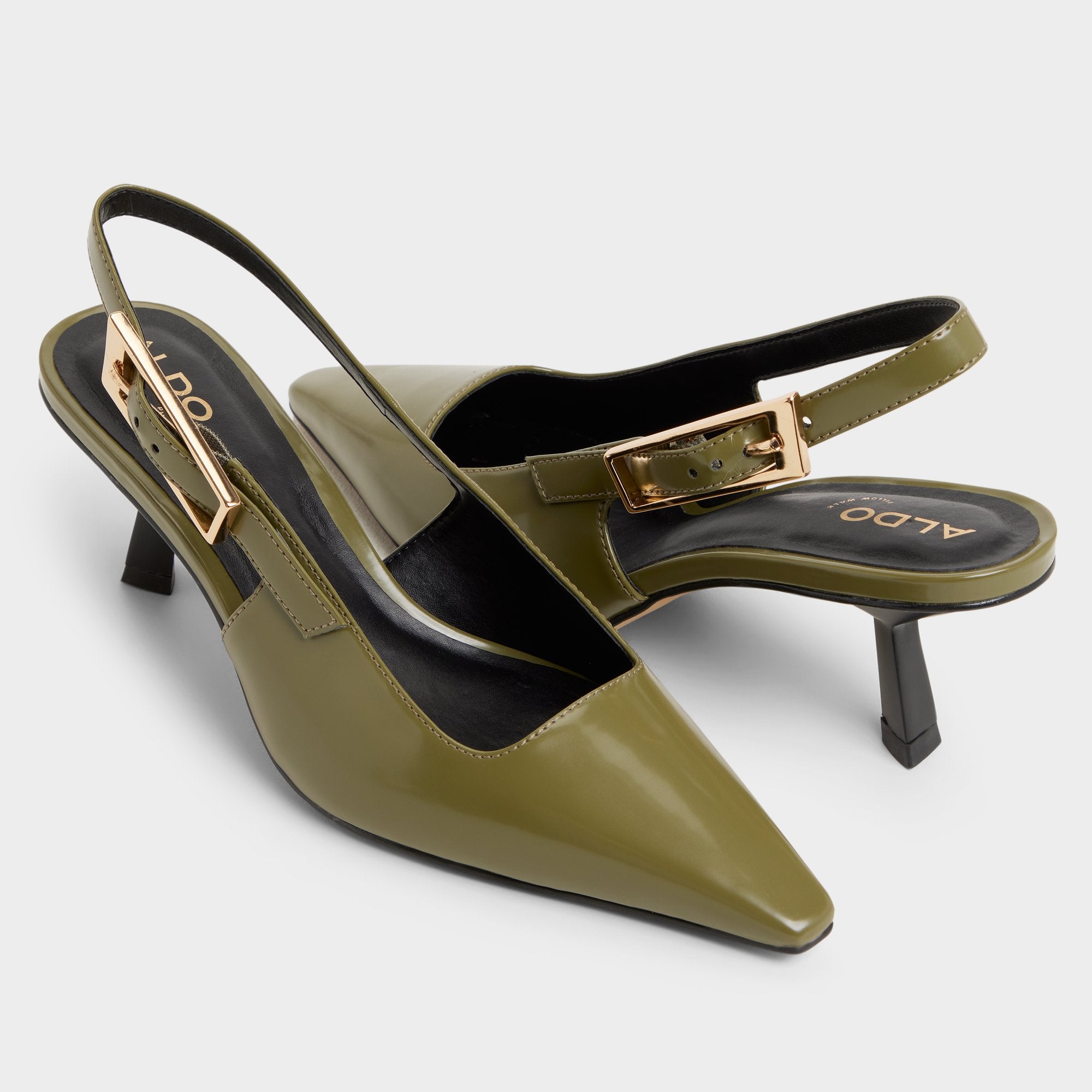 Aldo Nealie sandales slingback olive talon chaton