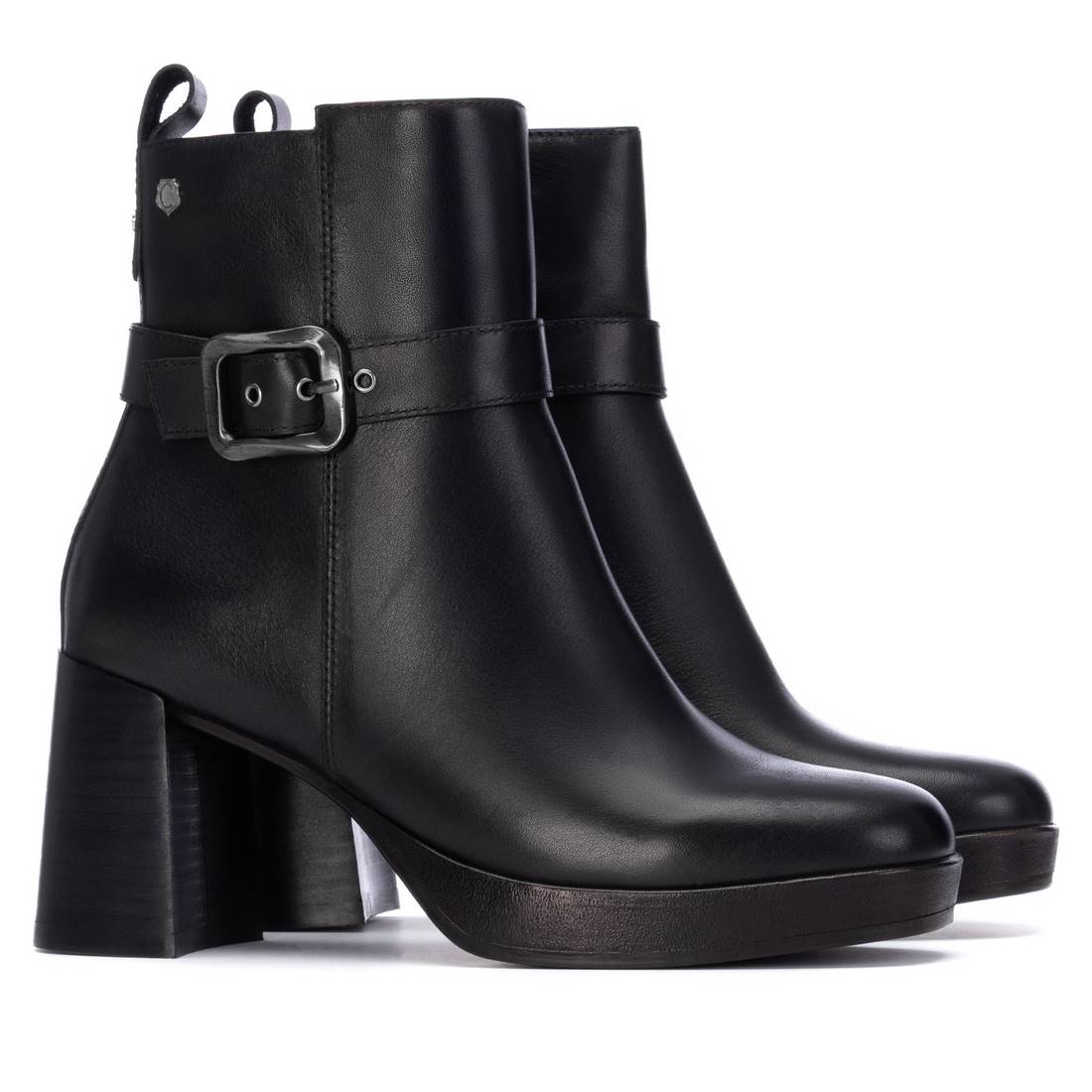 Carmela 16253304 bottine femme cuir noir talon