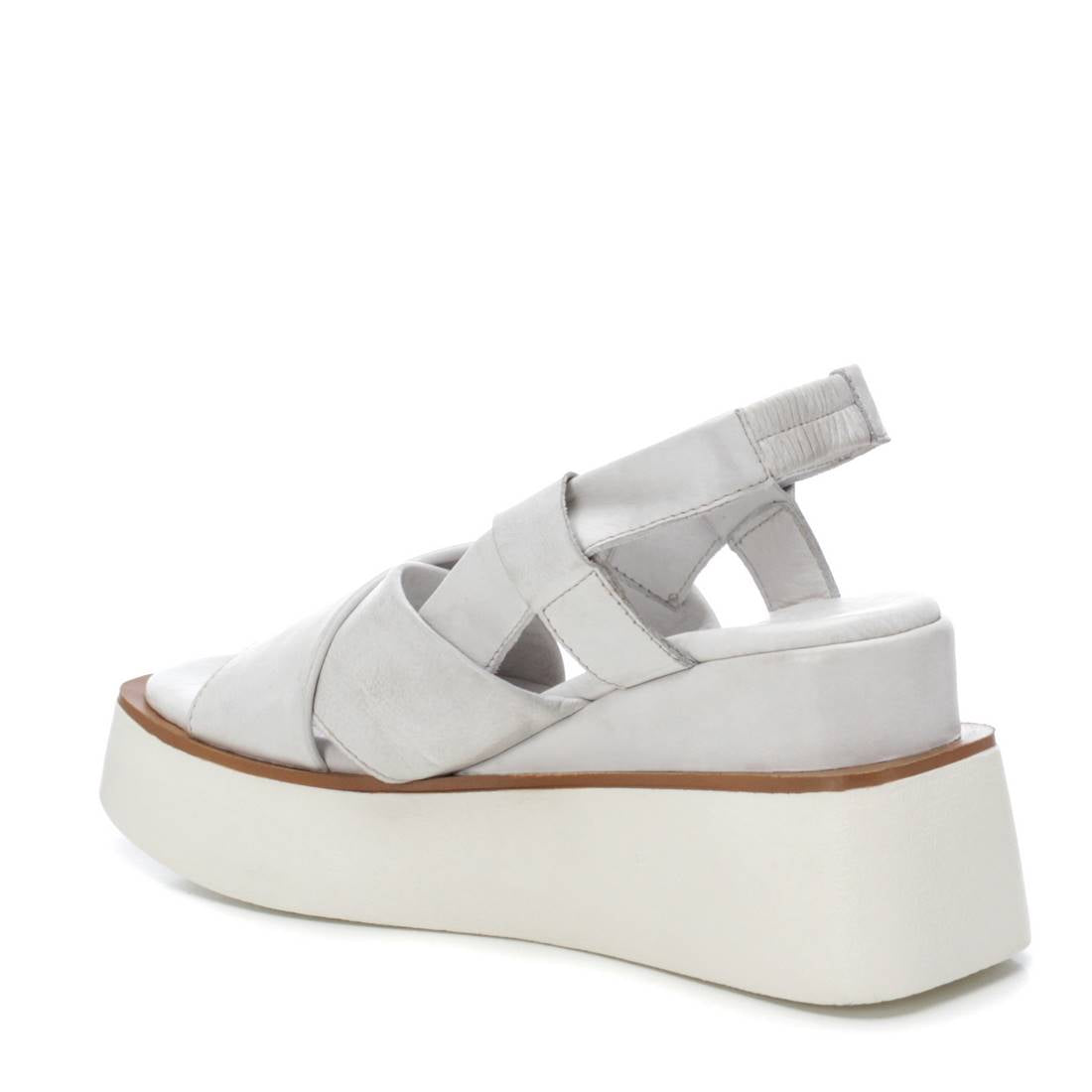 Carmela 16078706 sandale compensée femme blanc cuir 8 cm