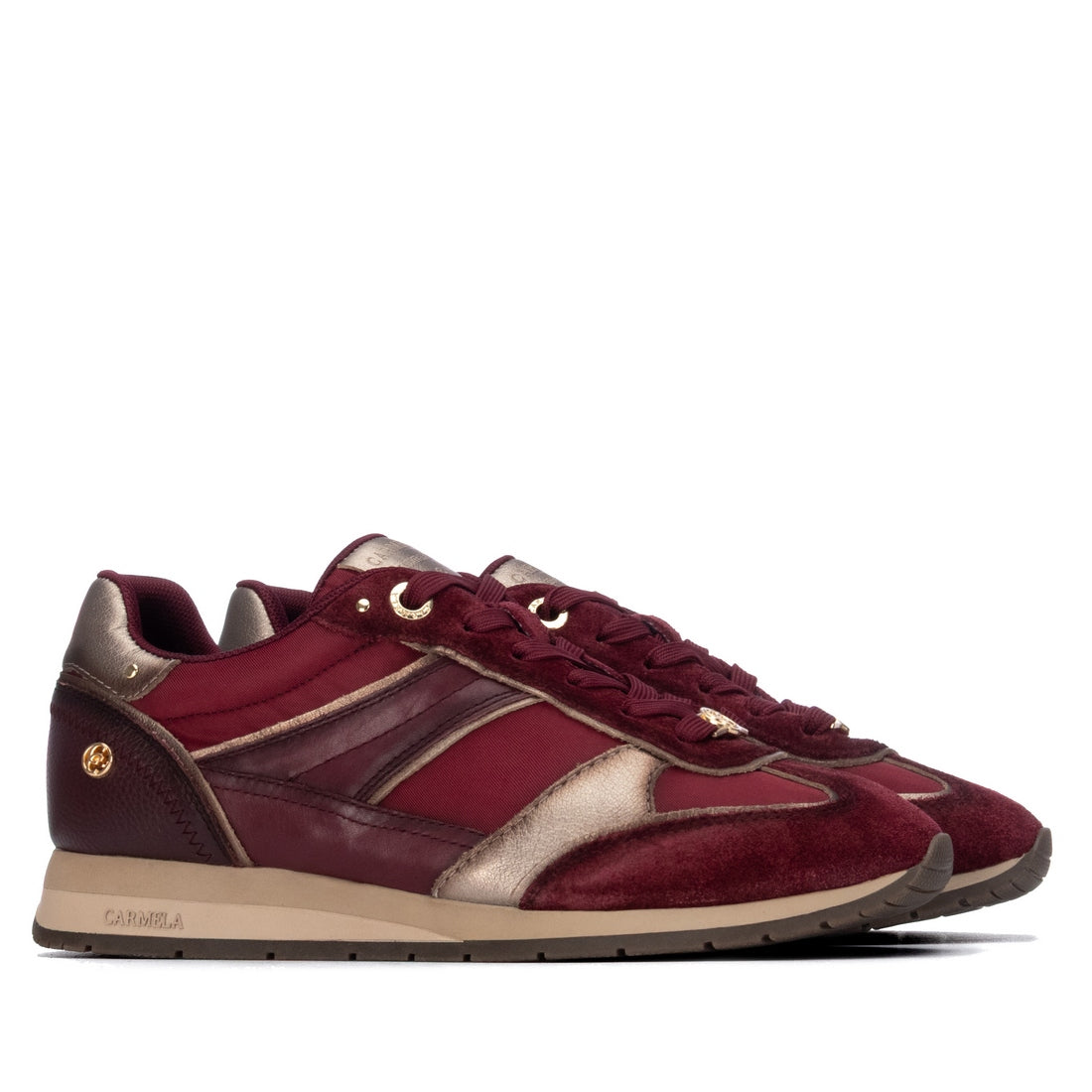 Carmela 16423302 basket bordeaux cuir à lacets