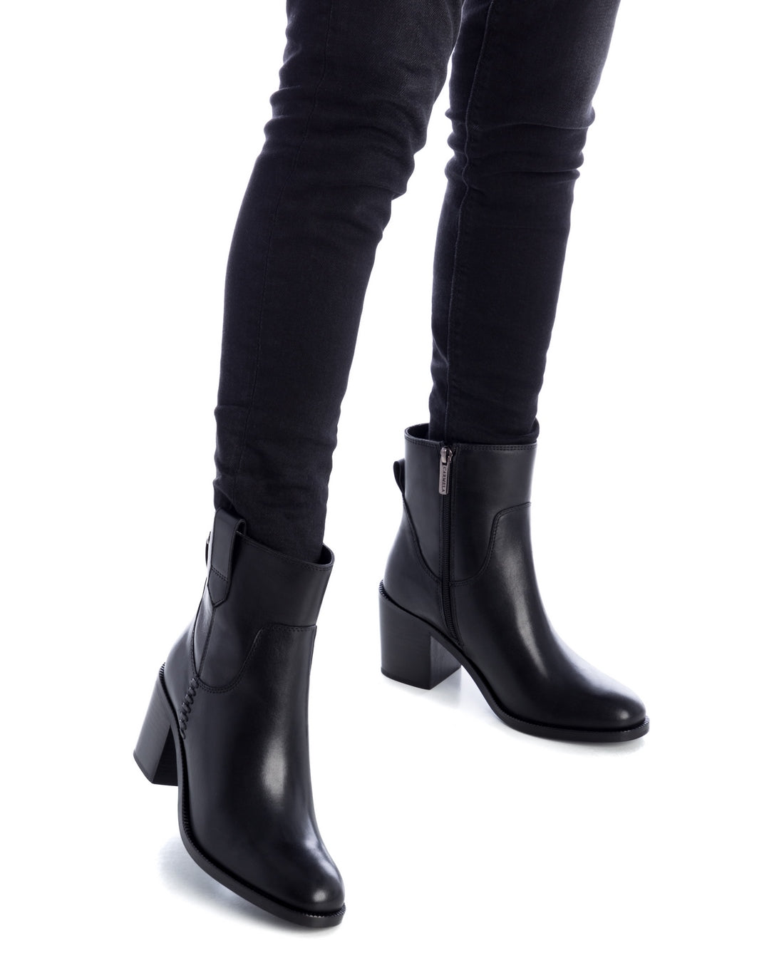 Carmela 16005802 bottine cuir noir talon 7 cm