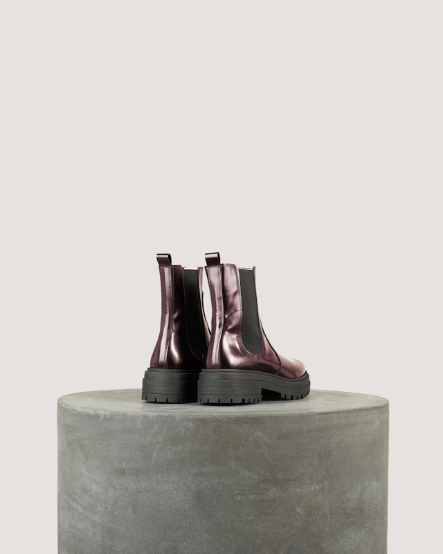 Tila March Sasha bottine cuir chocolat plate 3 cm