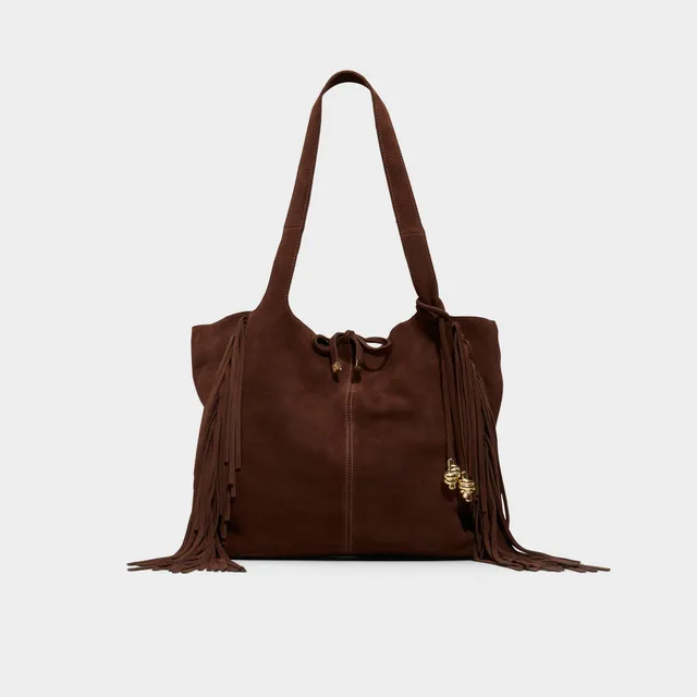 ALDO Arrow tote bag suède franges marron