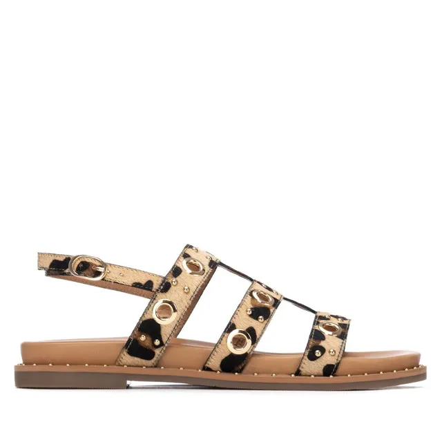Carmela 16320802 sandales léopard cuir plates