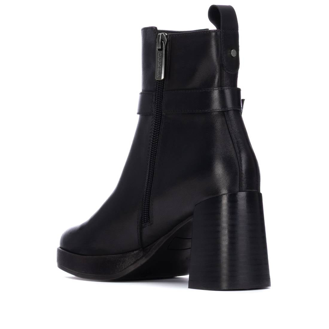 Carmela 16253304 bottine femme cuir noir talon