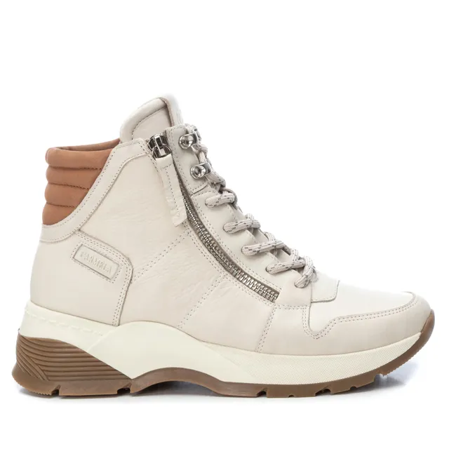 Carmela 16022102 Basket Bottine Femme Cuir Blanc