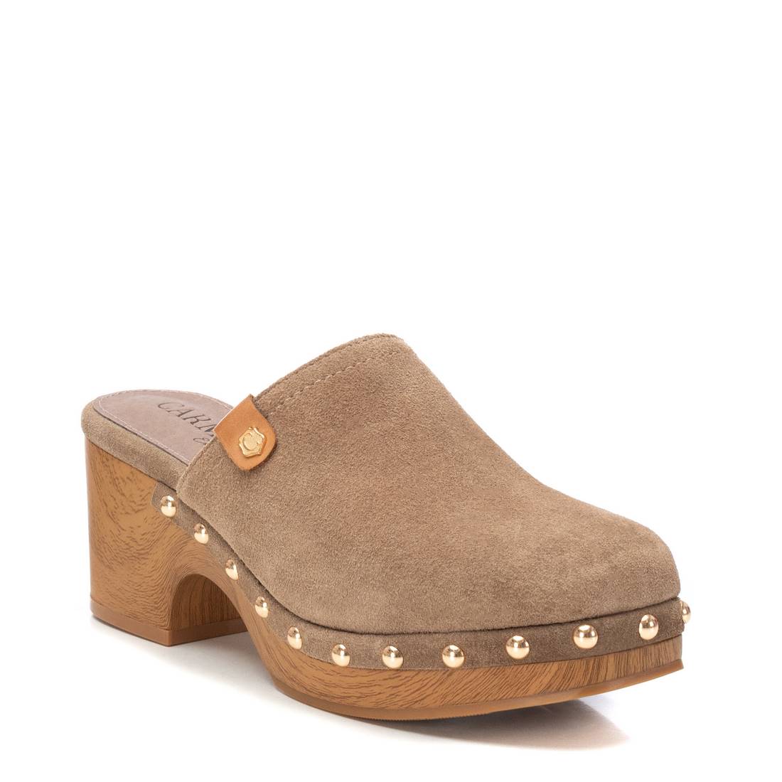 Carmela 16147502 sabots cuir marron talon 7 cm