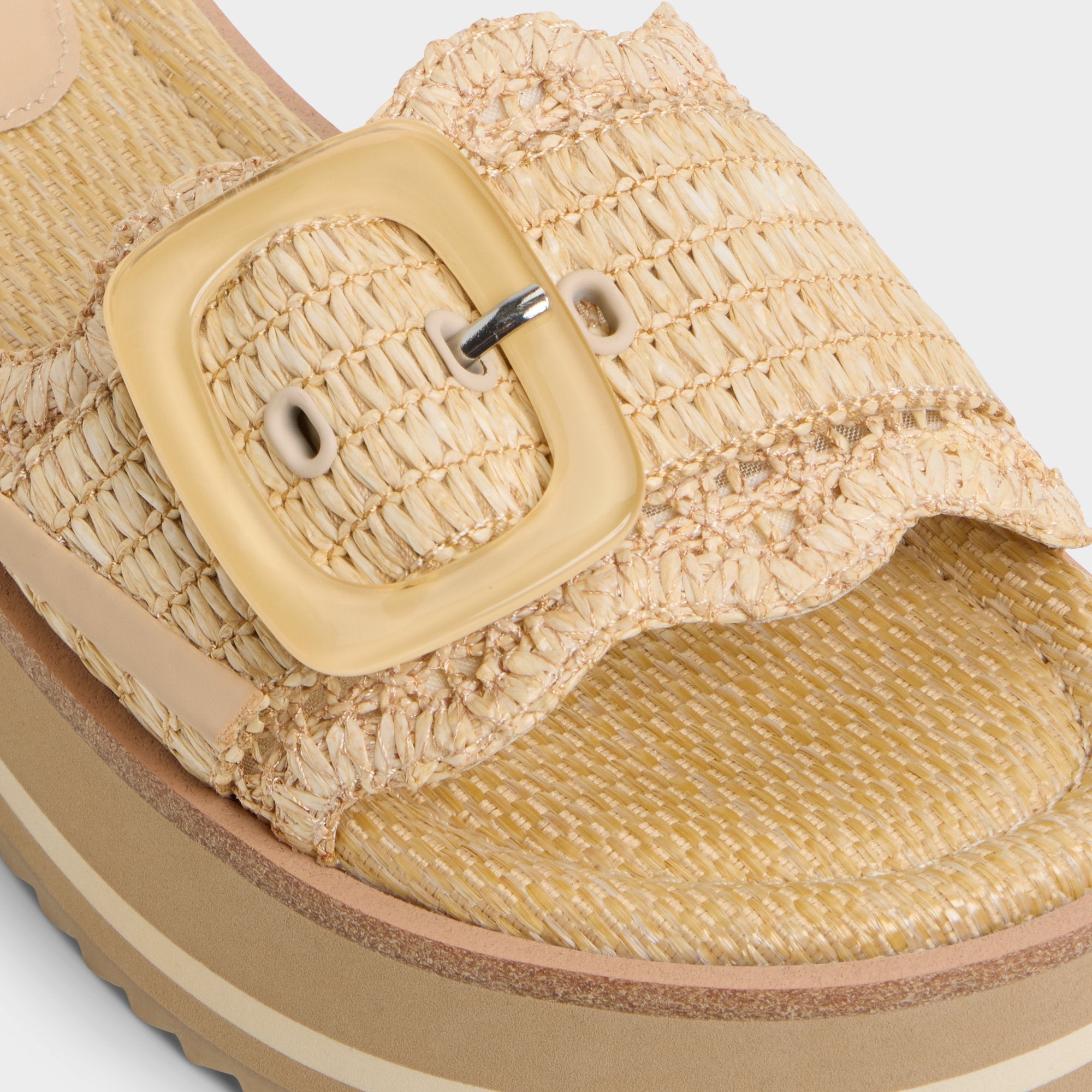 ALDO Wavynelly sandales raphia plateforme beige