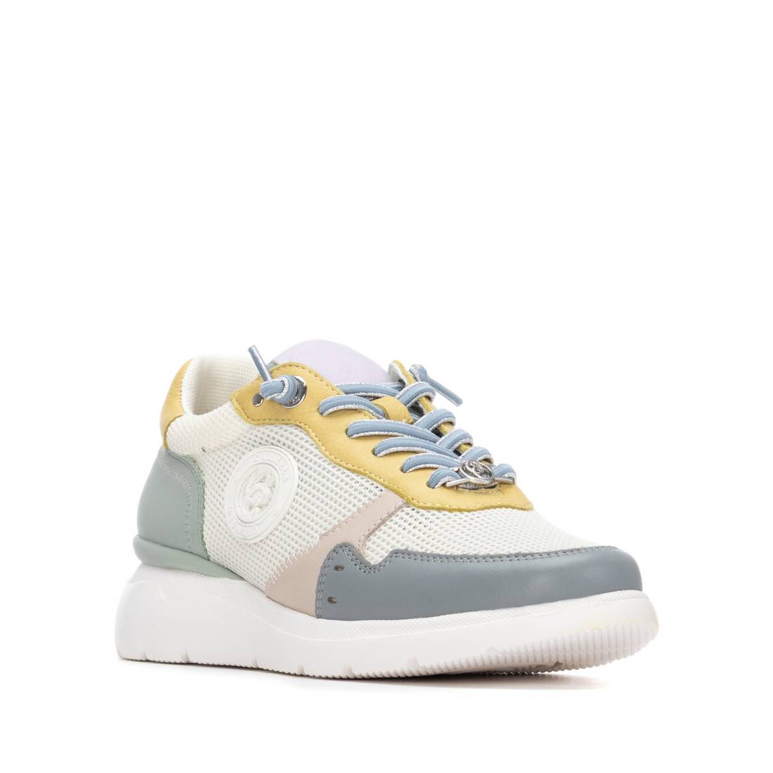 Carmela 16312602 basket femme cuir vert lacets semelle épaisse