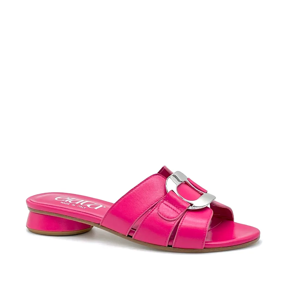 Elata 15182 mules cuir fuchsia 37 talon 1 cm