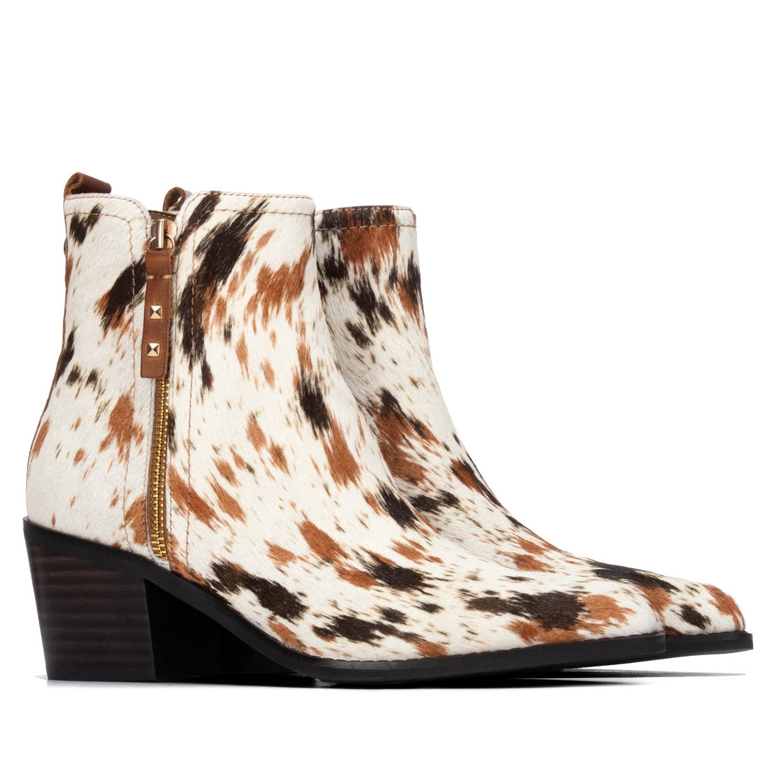 Carmela 16438602 bottines cuir marron léopard