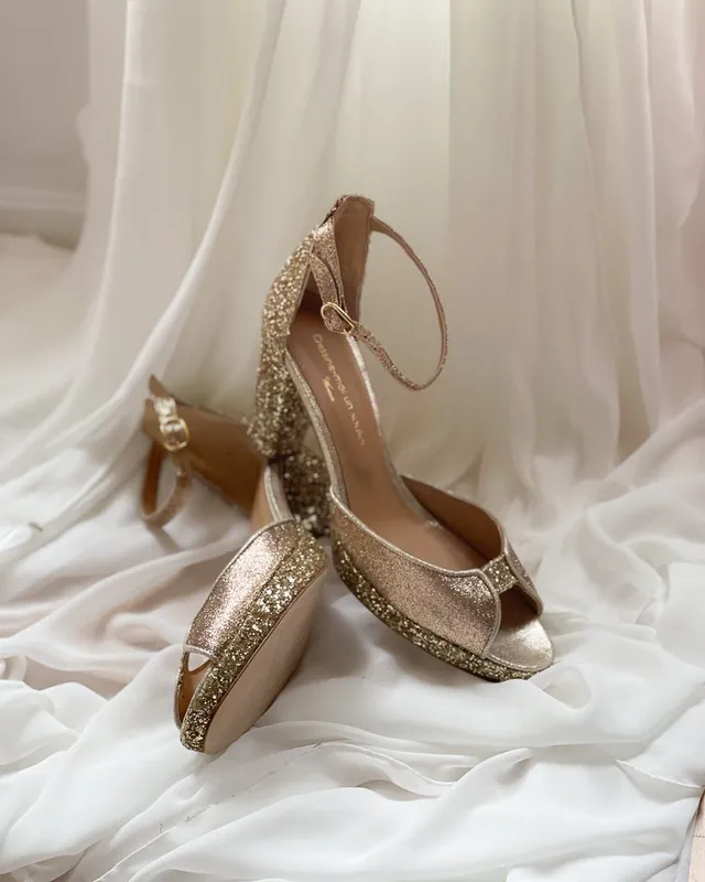 Dessine Moi Un Soulier Charlotte paillettes champagne pointure 41,5