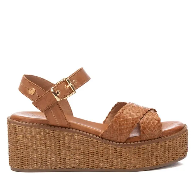Carmela 16236101 sandales femme camel cuir compensées