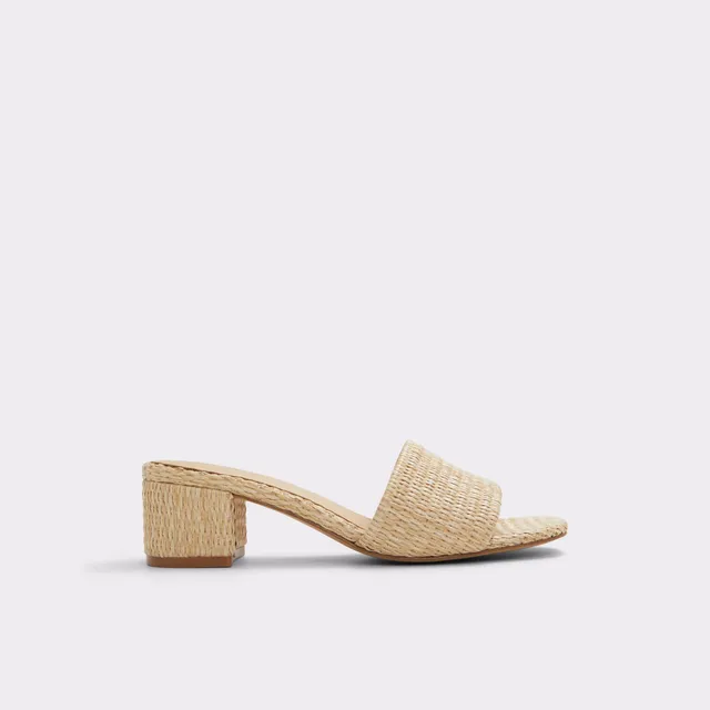 ALDO Claudina mules blanc talon carré