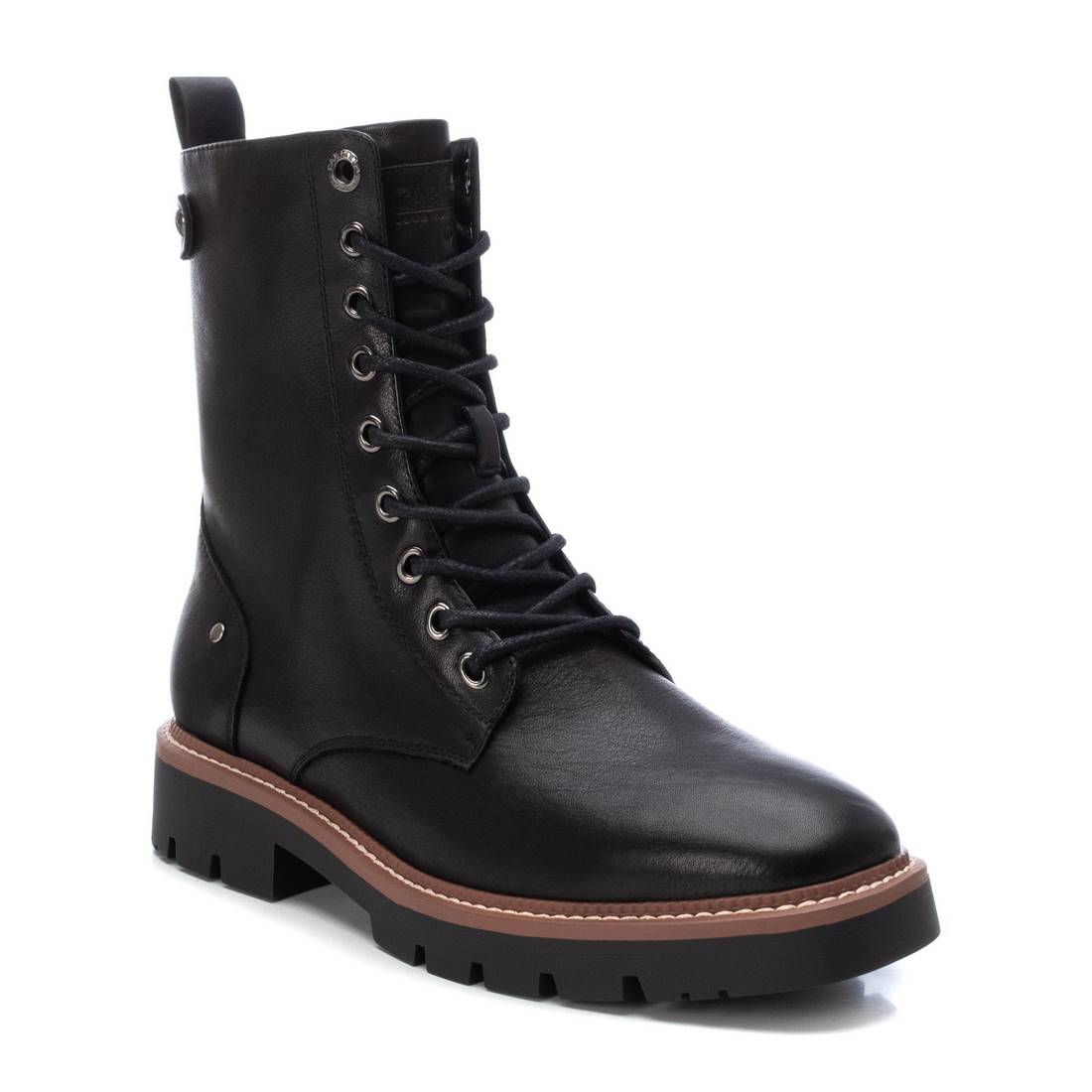 Carmela 16119502 bottine femme noire cuir plate