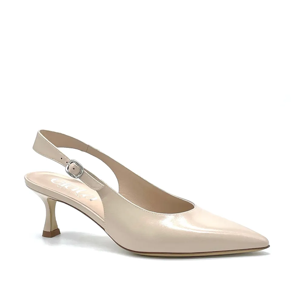 ELATA 15111-1 escarpins slingback sable en cuir