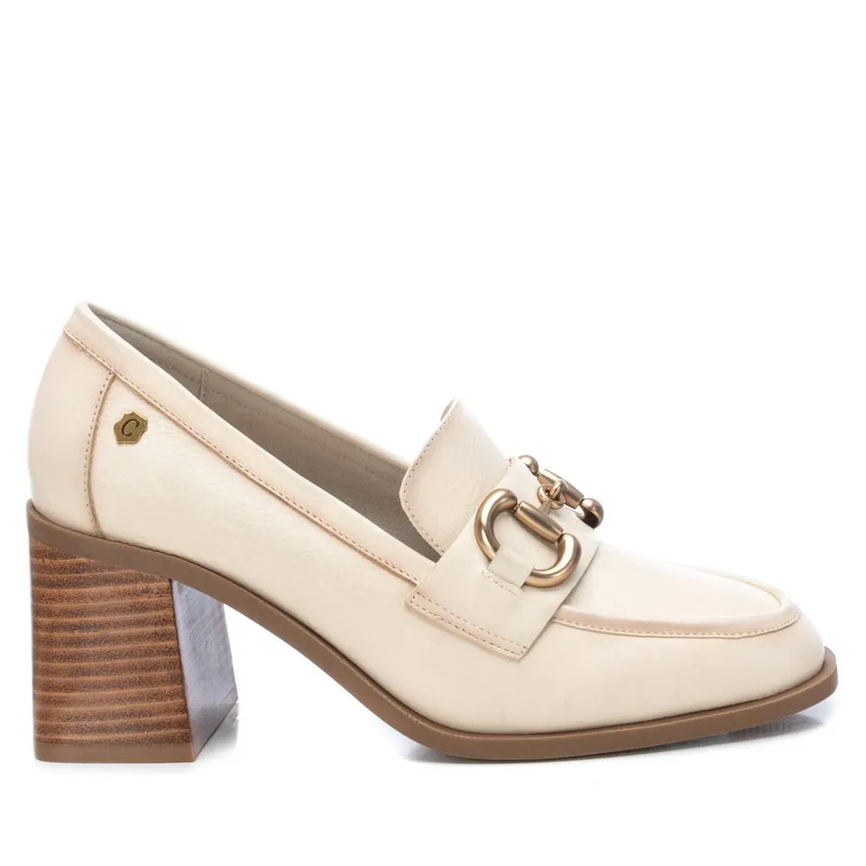 Carmela 16112703 mocassin femme blanc cuir talon 7 cm