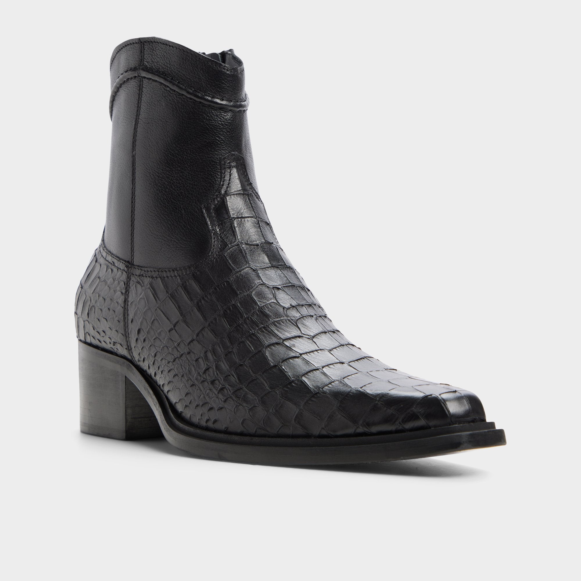 ALDO Bari bottes western cuir noir