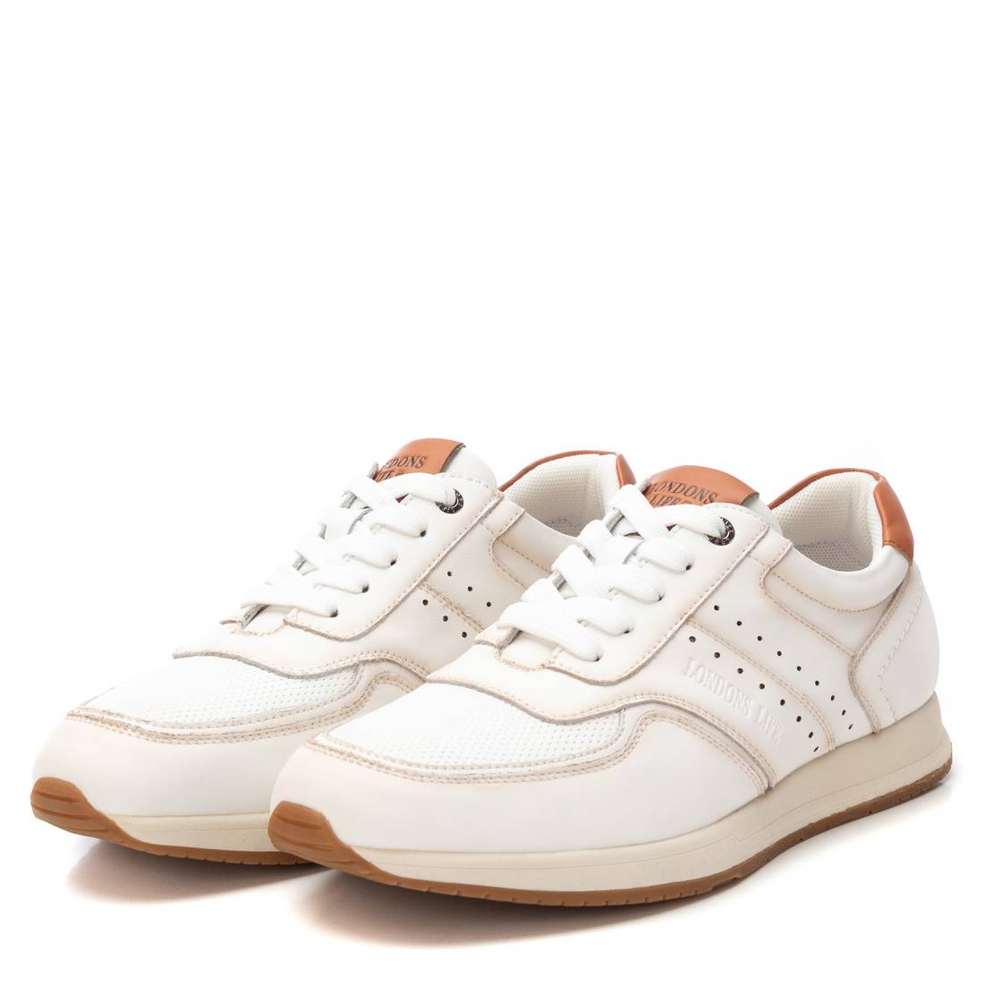 Carmela 16214701 basket homme cuir blanc lacets