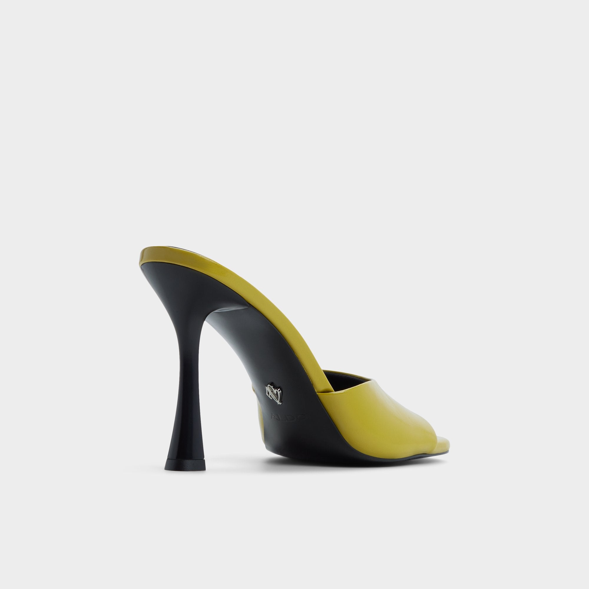 ALDO Evadalia escarpins vernis vert lime talon evase