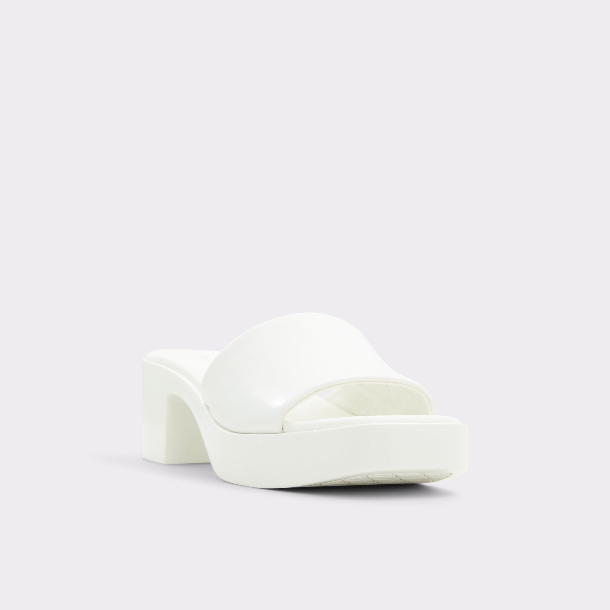 ALDO Babbie mules blanches femme petit talon